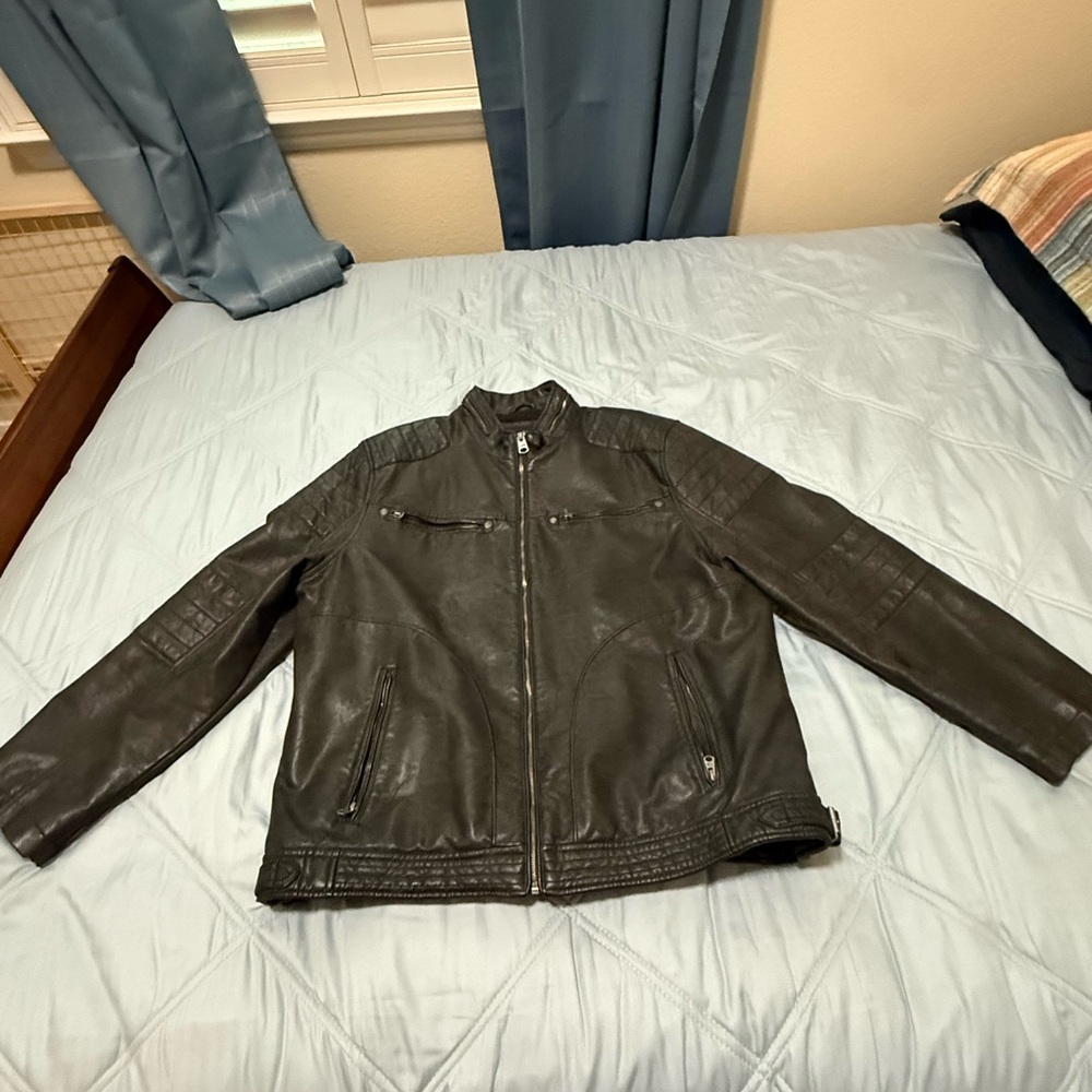 Buffalo David Bitton Dark Faux Leather Jacket